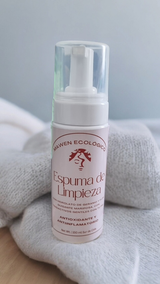 Espuma de limpieza flor guisante