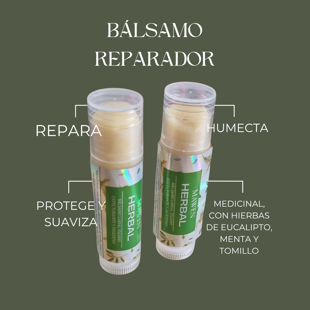 Bálsamo Labial Hidratante y Aromaterapéutico – Tomillo, Menta y Eucalipto